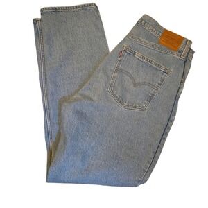 Levi's 70s High Slim Straight Jeans Western Cowgirl Size 32 X 30 Light Wash